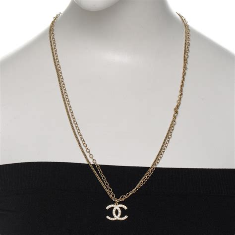 chanel double chain necklace|chanel necklace online store.